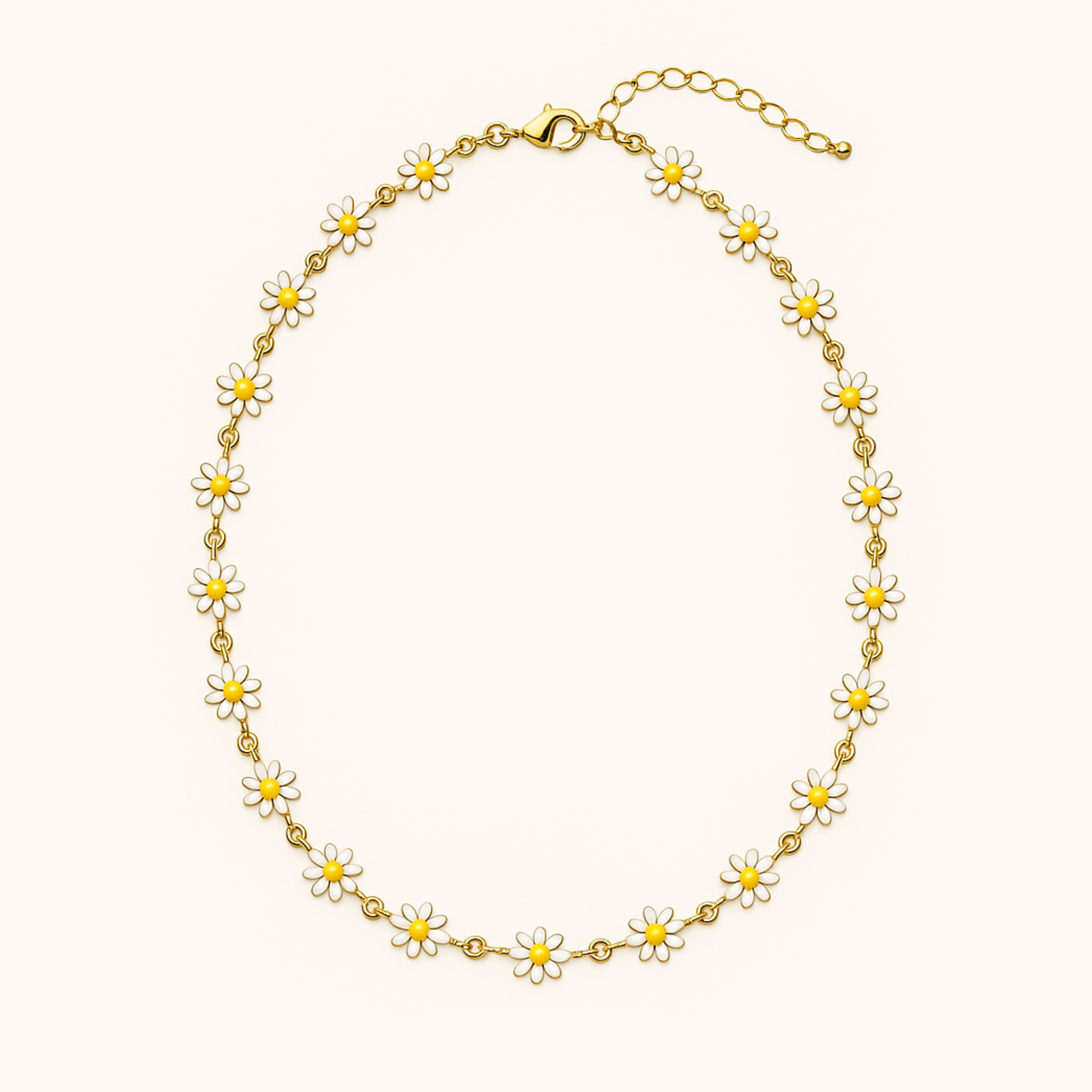 ROMALI 18K Gold-Plated Daisy Choker | Delicate Floral Necklace