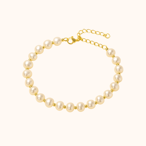 ROMALI Classic Pearl Bracelet - 18k Gold-Plated