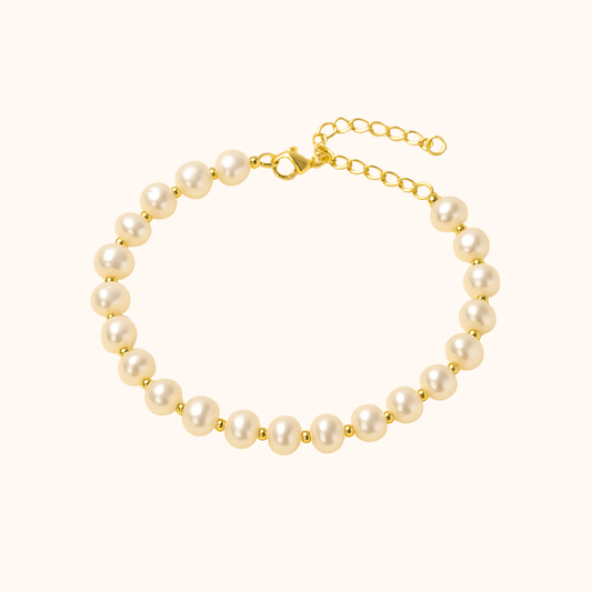 ROMALI Classic Pearl Bracelet - 18k Gold-Plated