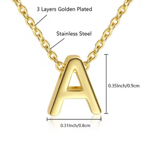 ROMALI 18k Gold-Plated Initial pendant Adjustable Necklace - ROMALI