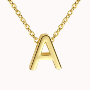 ROMALI 18k Gold-Plated Initial pendant Adjustable Necklace - ROMALI