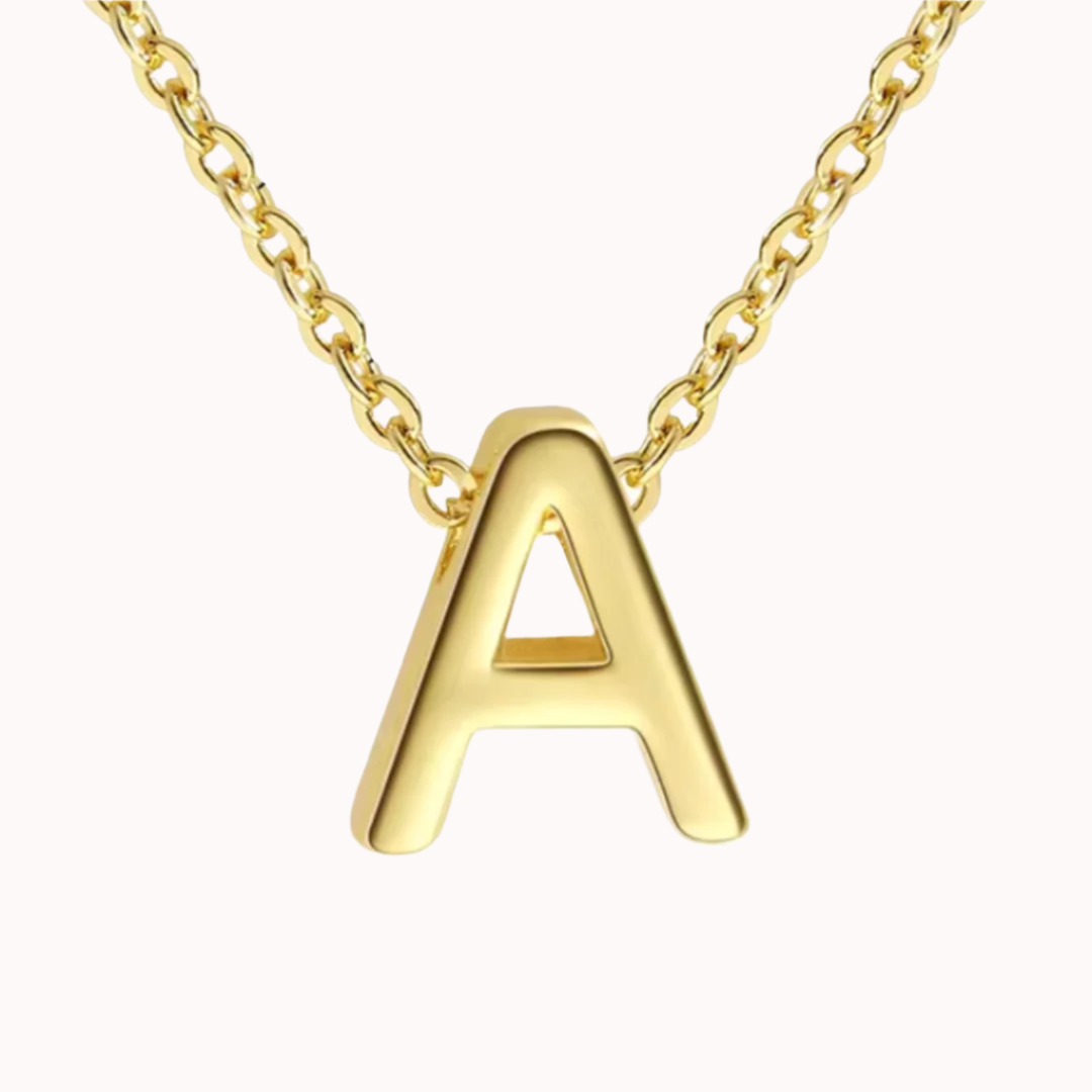 ROMALI 18k Gold-Plated Initial pendant Adjustable Necklace - ROMALI