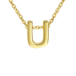 ROMALI 18k Gold-Plated Initial pendant Adjustable Necklace - ROMALI