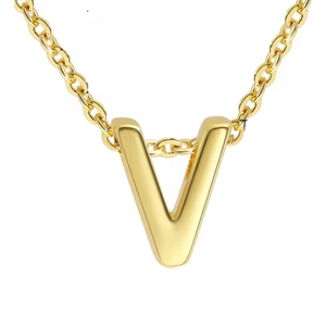 ROMALI 18k Gold-Plated Initial pendant Adjustable Necklace - ROMALI