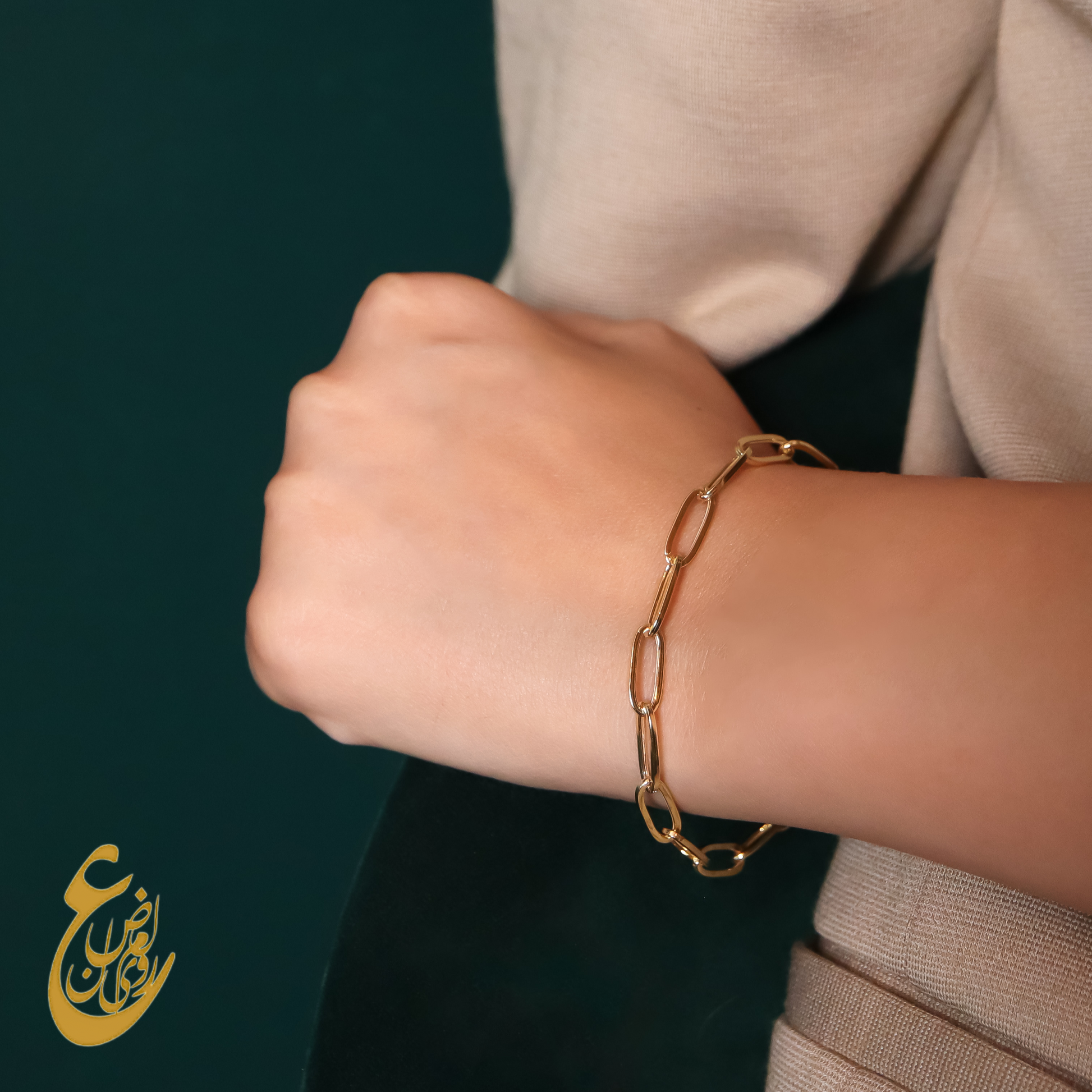 ROMALI 18K Gold-Plated Bold Paperclip Bracelet - ROMALI