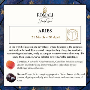ROMALI Aries Zodiac Bracelet - Garnet & Carnelian - ROMALI