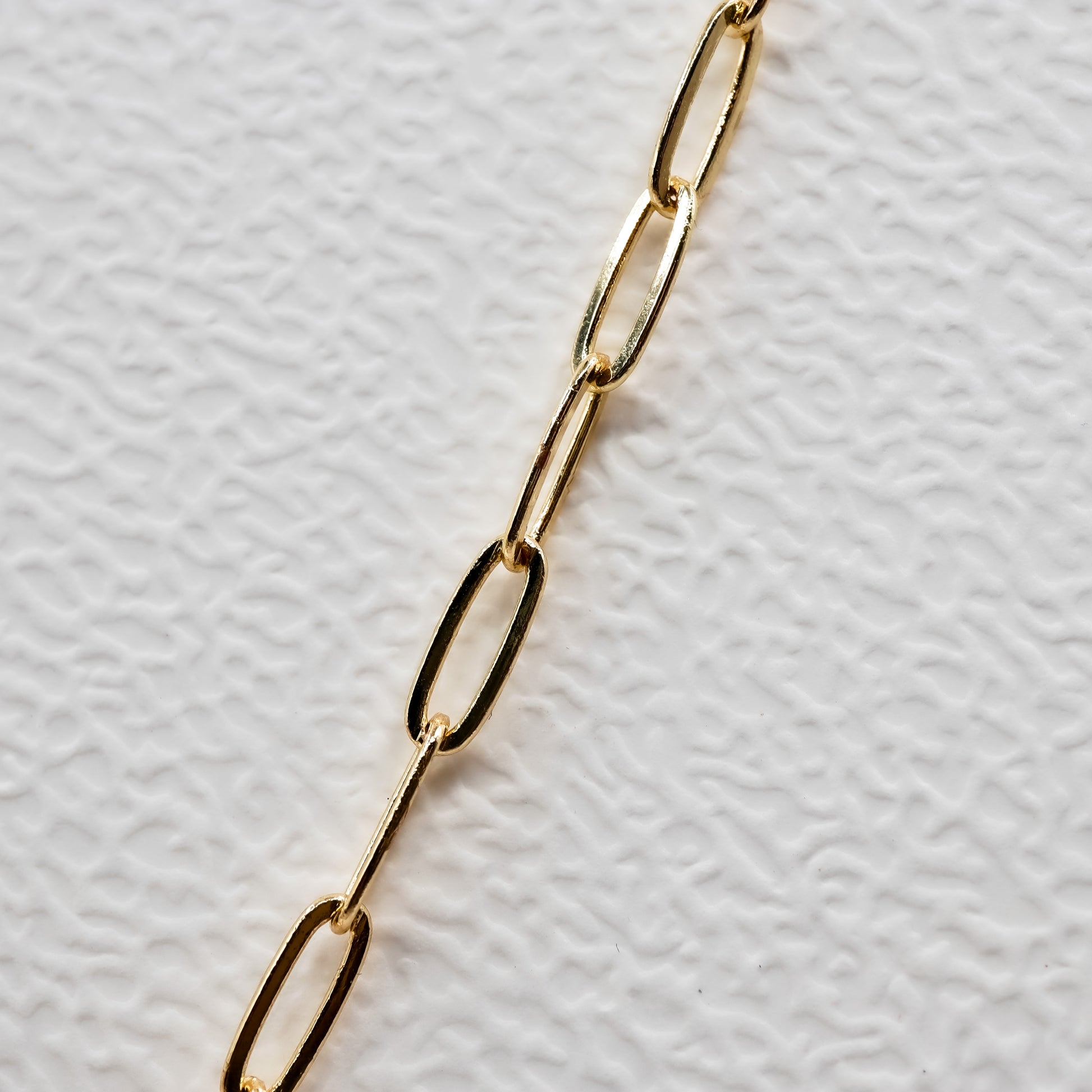 18k Gold-Plated Paperclip Chain Necklace - Petite Freshwater Pearlies