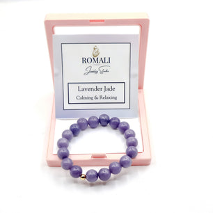 Goodbye Stress - Lavender Jade Bracelet