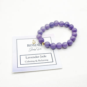 Goodbye Stress - Lavender Jade Bracelet