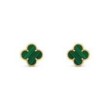 18k Solid Gold Lucky Clover Studs