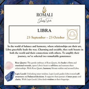 Libra Zodiac Bracelet - Rose Quartz & Lapis Lazuli