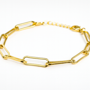 ROMALI 18K Gold-Plated Bold Statement Paperclip Bracelet