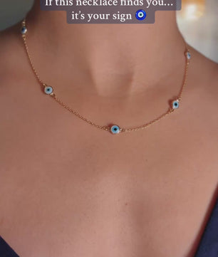 18k Gold-Plated Multi Eye Necklace