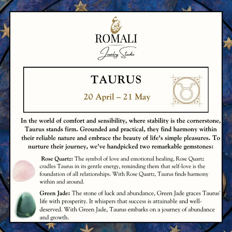 Taurus Zodiac Bracelet - Green Jade & Rose Quartz