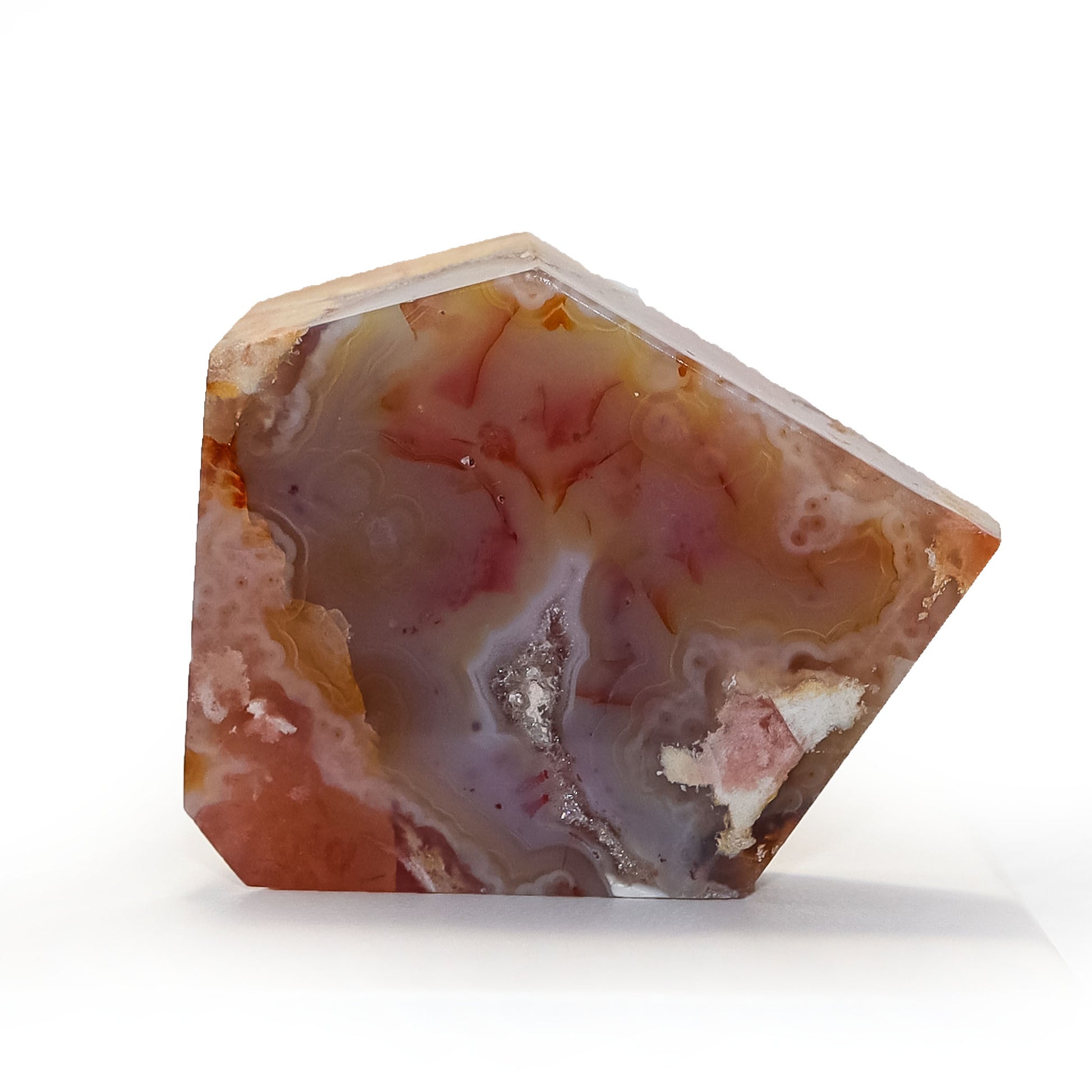 Freeform Cherry Blossom Agate for Calming and Soothing Energy