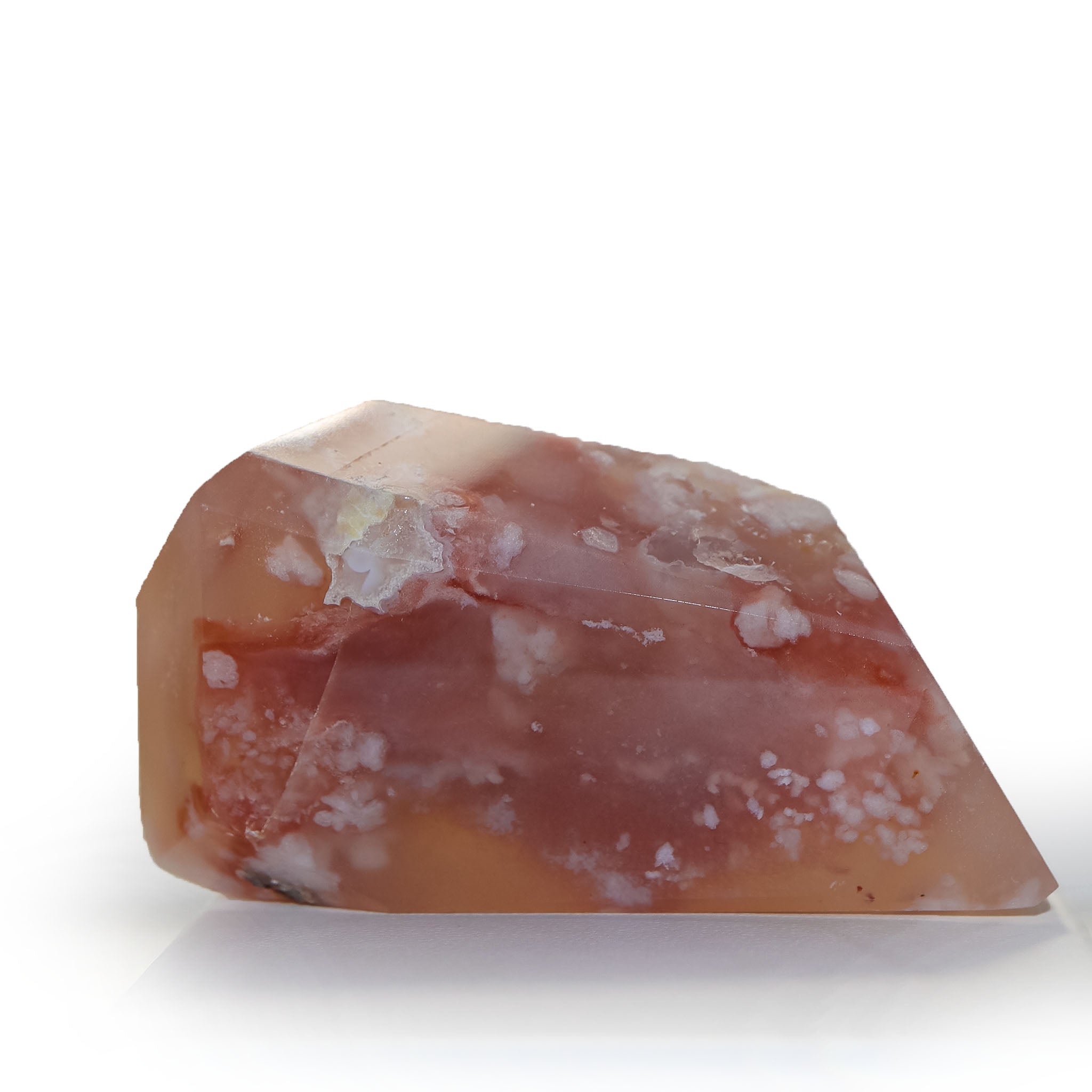 Freeform Cherry Blossom Agate for Calming and Soothing Energy