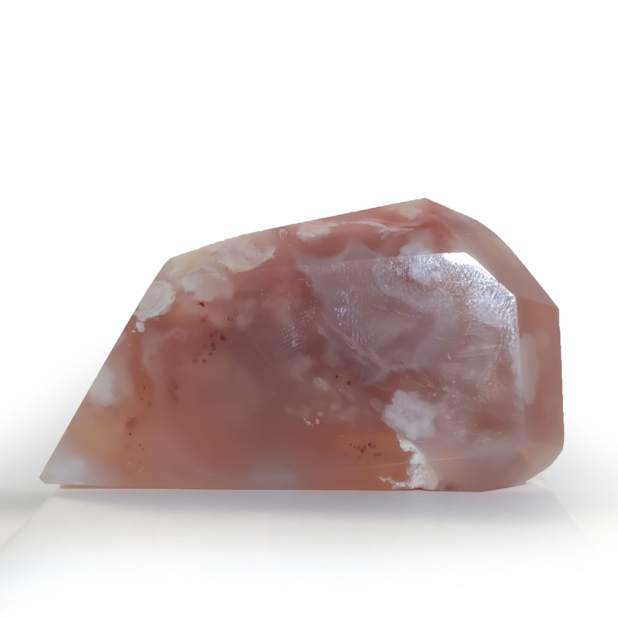 Freeform Cherry Blossom Agate for Calming and Soothing Energy