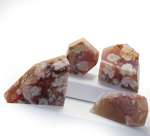 Freeform Cherry Blossom Agate for Calming and Soothing Energy