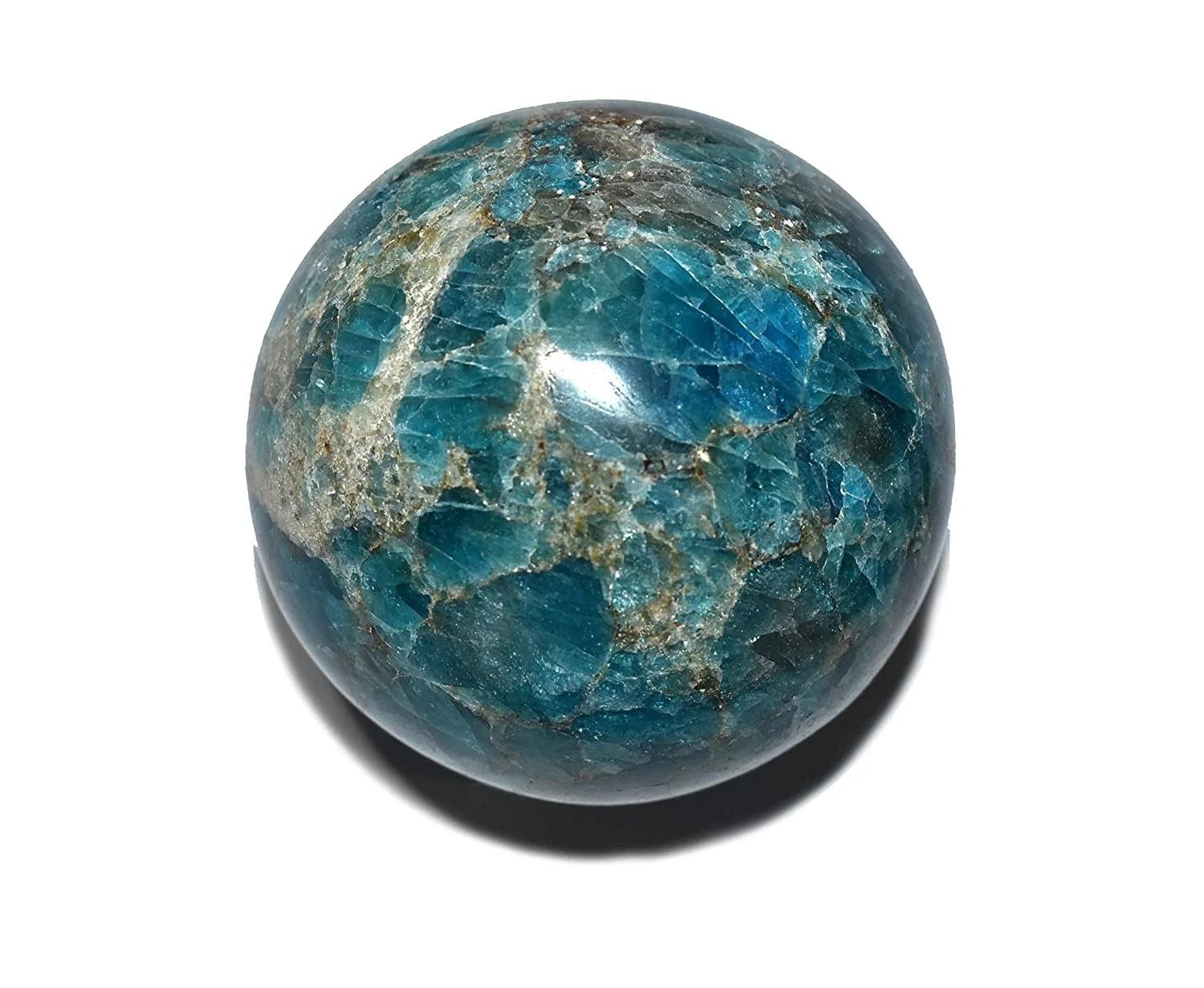 Blue Apatite Crystal Sphere - 3 Inch Diameter for Communication and Self-expression