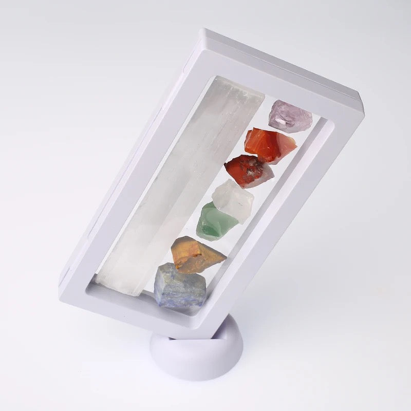 Chakra Selenite Set for Energy Cleansing and Balancing